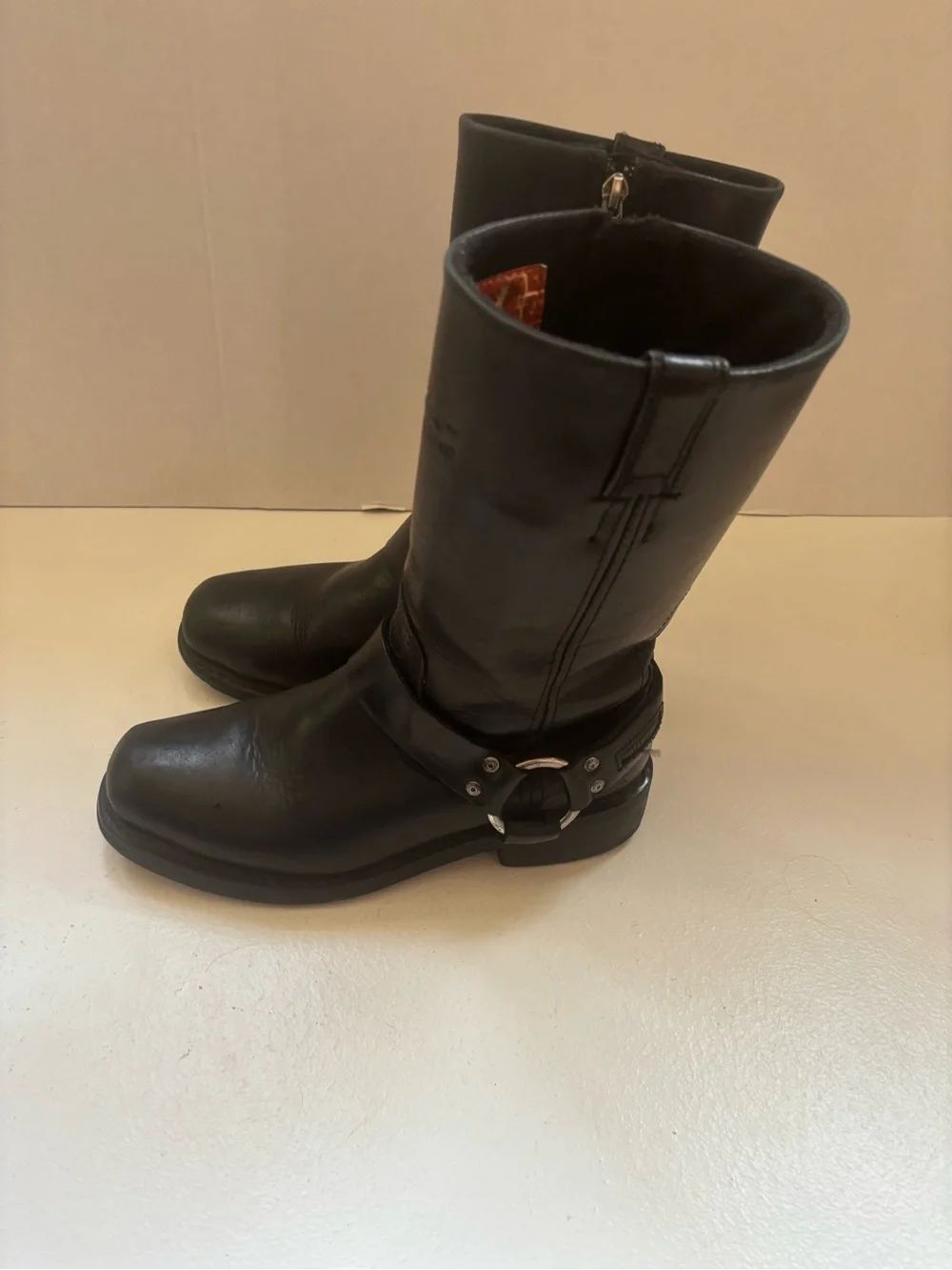 Harley Davidson Hustin 11' Waterproof Harness Motorcycle Boots D95353 Mens 7.5 M